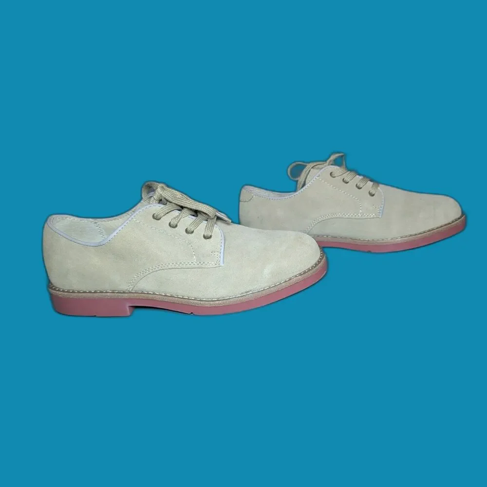 POLO RALPH LAUREN Size 3.5 Barton Suede Oxford Dirty Buck Big Kid US Dress Shoes